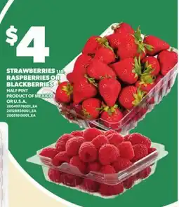 Loblaws STRAWBERRIES 1 LB, RASPBERRIES OR BLACKBERRIES offer