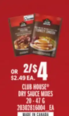 Loblaws CLUB HOUSE DRY SAUCE MIXES, 20 - 47 G offer