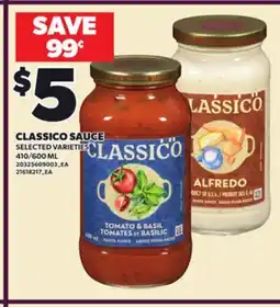 Loblaws CLASSICO SAUCE, 410/600 ML offer