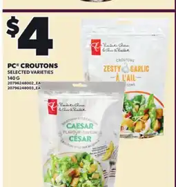 Loblaws PC CROUTONS, 140 G offer