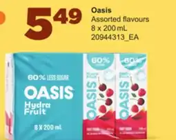 Loblaws OASIS ASSORTED FLAVOURS, 8 X 200ML offer