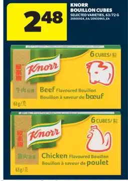 Real Canadian Superstore KNORR BOUILLON CUBES, 63/72 G offer