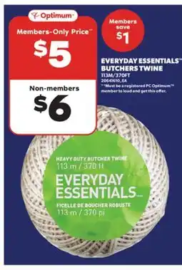 Real Canadian Superstore EVERYDAY ESSENTIALS BUTCHERS TWINE, 113M/370FT offer
