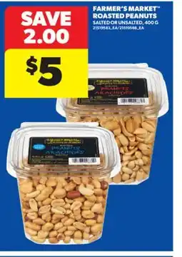 Real Canadian Superstore FARMER'S MARKET ROASTED PEANUTS, 400 G offer