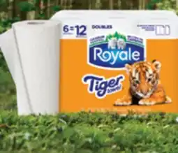 Real Canadian Superstore ROYALE TIGER TOWEL , 6 = 12 HALF SHEET PAPER TOWEL ROLLS offer