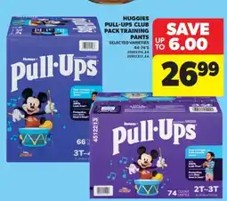 Real Canadian Superstore HUGGIES PULL-UPS CLUB PACK TRAINING PANTS, 44-74'S offer
