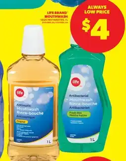 Real Canadian Superstore LIFE BRAND MOUTHWASH, 1 L offer