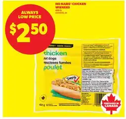 Real Canadian Superstore NO NAME CHICKEN WIENERS, 450 G offer