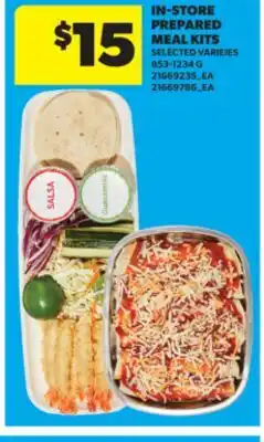 Real Canadian Superstore IN-STORE PREPARED MEAL KITS, 853-1234 G offer