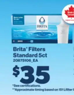 Real Canadian Superstore BRITA FILTERS STANDARD, 5CT offer