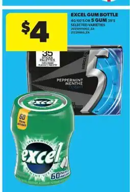 Real Canadian Superstore EXCEL GUM BOTTLE, 40/60' S OR 5 GUM, 35' S offer