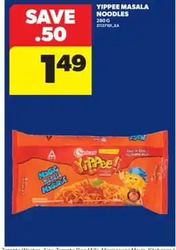 Real Canadian Superstore YIPPEE MASALA NOODLES, 280 G offer