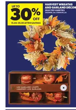 Real Canadian Superstore HARVEST WREATHS AND GARLAND DÉCOR offer