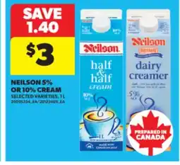 Real Canadian Superstore NEILSON 5% OR 10% CREAM, 1 L offer