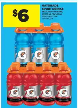 Real Canadian Superstore GATORADE SPORT DRINKS, 6X591 ML/8X355 ML offer