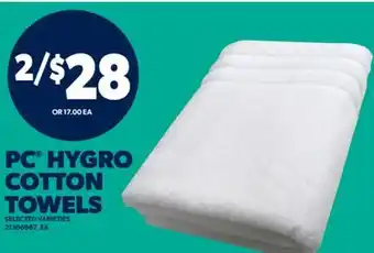 Real Canadian Superstore PC HYGRO COTTON TOWELS offer