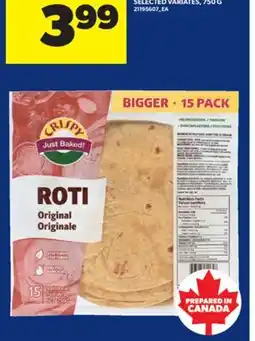 Real Canadian Superstore CRISPY ROTI, 750 G offer