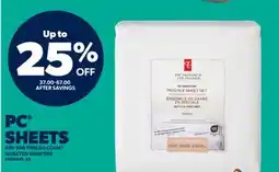 Real Canadian Superstore PC SHEETS, 350-500 offer