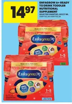 Real Canadian Superstore ENFAGROW A + READY TO DRINK TODDLER NUTRITIONAL SUPPLEMENT offer