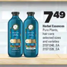 Real Canadian Superstore HERBAL ESSENCES PURE PLANTS, HAIR CARE offer