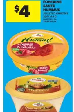 Real Canadian Superstore FONTAINE SANTÉ HUMMUS, 260/283 G offer