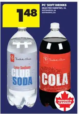 Real Canadian Superstore PC SOFT DRINKS, 2 L offer