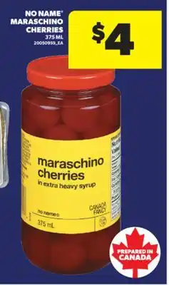 Real Canadian Superstore NO NAME MARASCHINO CHERRIES, 375 ML offer