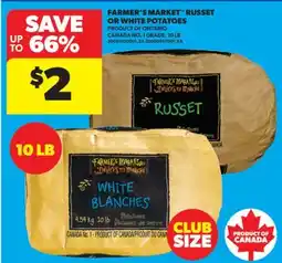 Real Canadian Superstore FARMER'S MARKET RUSSET OR WHITE POTATOES, 10 LB offer