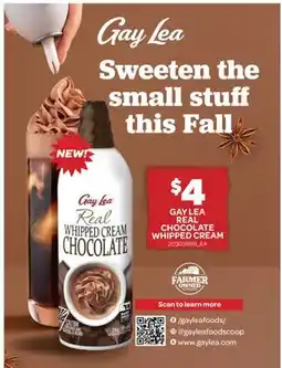 Real Canadian Superstore GAY LEA REAL CHOCOLATE WHIPPED CREAM offer
