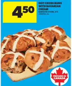 Real Canadian Superstore HOT CROSS BUNS WITH BAVARIAN CREAM, 8'S offer