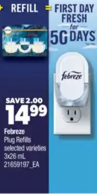 Real Canadian Superstore FEBREZE PLUG REFILLS, 3X26 ML offer