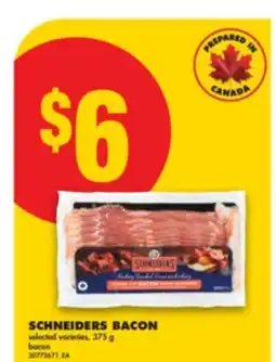 No Frills SCHNEIDERS BACON, 375 G offer