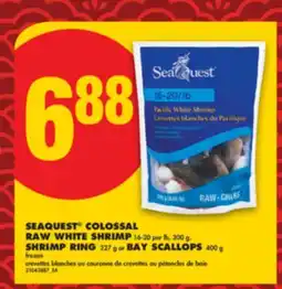 No Frills SEAQUEST COLOSSAL RAW WHITE SHRIMP, 16-20 PER LB, 300 G, SHRIMP RING, 227 G OR BAY SCALLOPS, 400 G offer