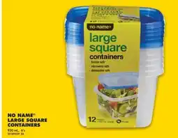 No Frills NO NAME LARGE SQUARE CONTAINERS, 930 ML, 6' S offer