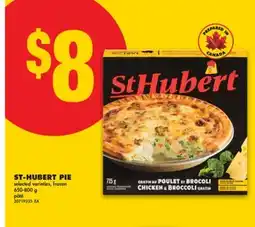 No Frills ST-HUBERT PIE, 650-800 G offer