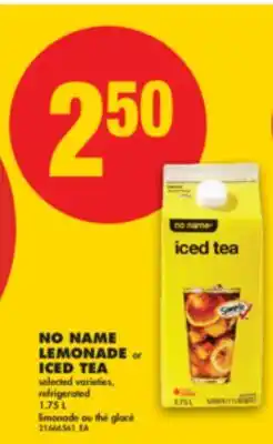 No Frills NO NAME LEMONADE or ICED TEA, 1.75 L offer