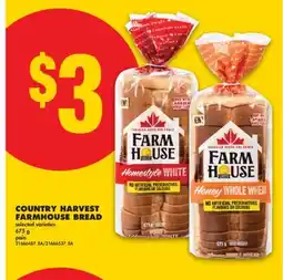 No Frills COUNTRY HARVEST FARMHOUSE BREAD, 675 G offer