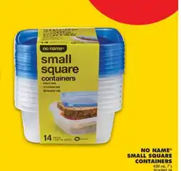 No Frills NO NAME SMALL SQUARE CONTAINERS, 620 ML, 7'S offer