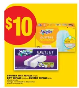 No Frills SWIFFER WET REFILLS 12-24' S, DRY REFILLS 16-32' S OR DUSTER REFILLS 6-10' S offer