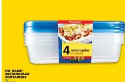No Frills NO NAME RECTANGULAR CONTAINERS, 4's offer