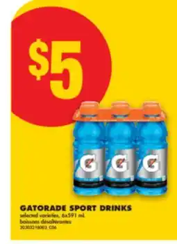No Frills GATORADE SPORT DRINKS, 6X591 ML offer