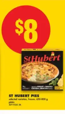 No Frills ST HUBERT PIES, 650-800 G offer