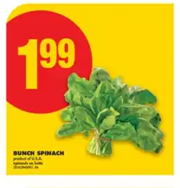 No Frills BUNCH SPINACH offer