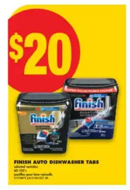 No Frills FINISH AUTO DISHWASHER TABS, 60-105'S offer