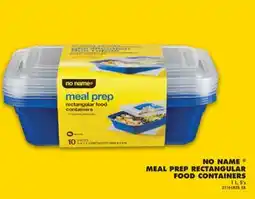 No Frills NO NAME MEAL PREP RECTANGULAR FOOD CONTAINERS, 1 L, 5'S offer