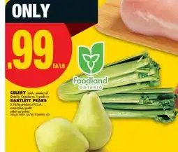 No Frills CELERY EACH OR BARTLETT PEARS offer