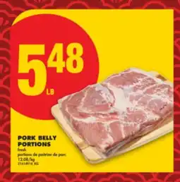 No Frills PORK BELLY PORTIONS offer