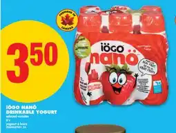 No Frills IÖGO NANÖ DRINKABLE YOGURT, 6' S offer