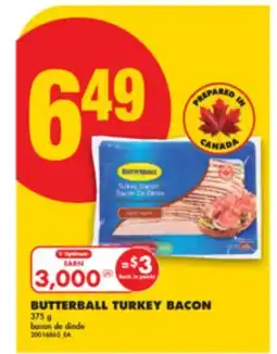 No Frills BUTTERBALL TURKEY BACON, 375 G offer