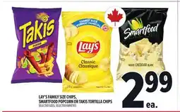 Metro LAY'S FAMILY SIZE CHIPS, SMARTFOOD POPCORN OR TAKIS TORTILLA CHIPS offer